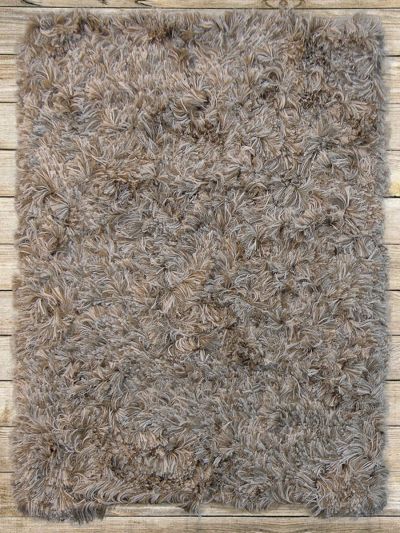 Carpetmantra Beige Chic Shaggy 4.6ft X 6.6ft