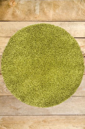 Carpetmantra stick Green Round shaggy 