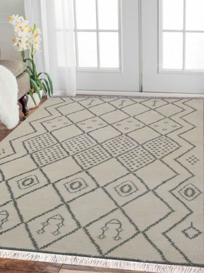Hand Knotted Moroccan Carpet 4.6ft X 6.6ft
