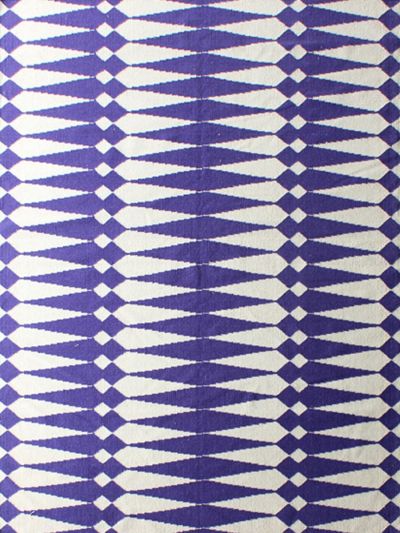 Carpetmantra Flatweave Blue Carpet 5.7ft x 7.10ft